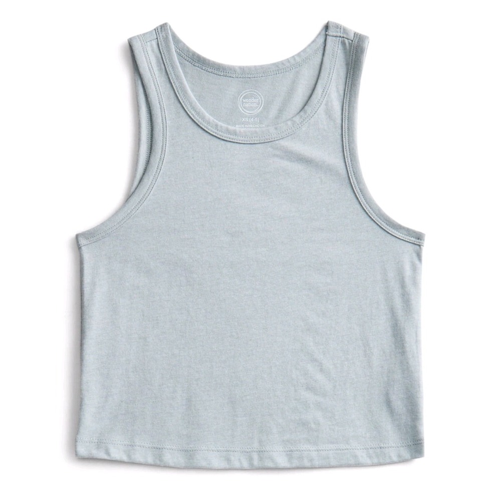 Kids boys wonder nation tank top size L (10-12) Husky color light gray heather